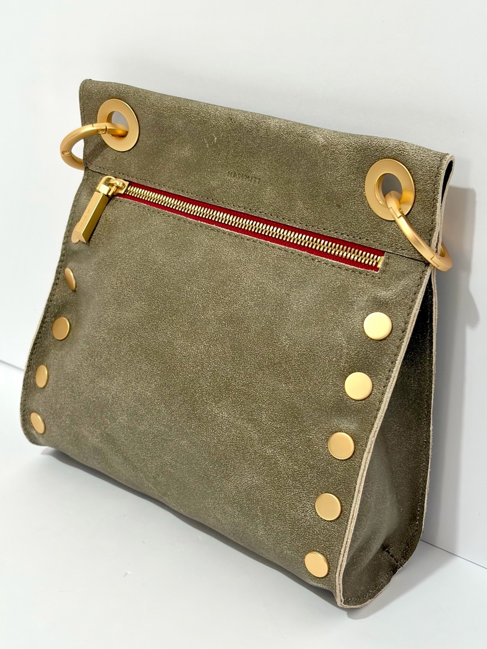 Hammitt Tony Medium Crossbody Bag In Pewter Leather With Brushed Gold Hardware - Picture 5 of 12